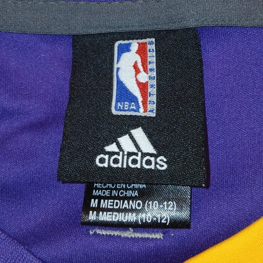 ADIDAS NBA LAKERS Boys Gold & Purple Pullover Top-Size M (10-12)Girls love this!